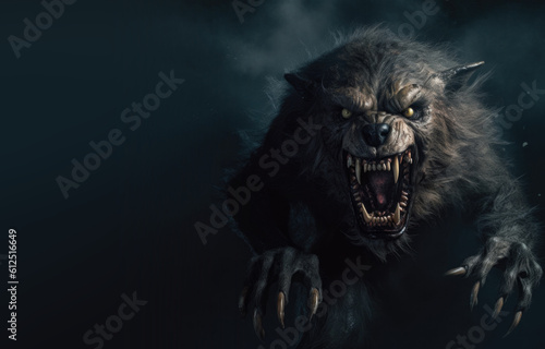 Scary Halloween Werewolf wi...