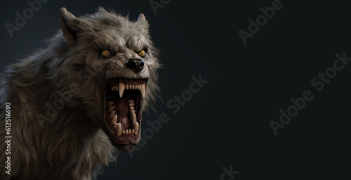 Scary Halloween Werewolf wi...