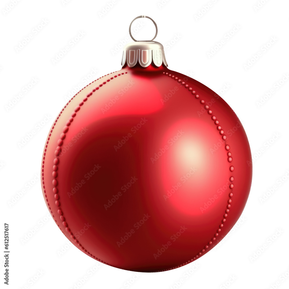 Red christmas ball. Generative ai Red christmas ball. Generative ai