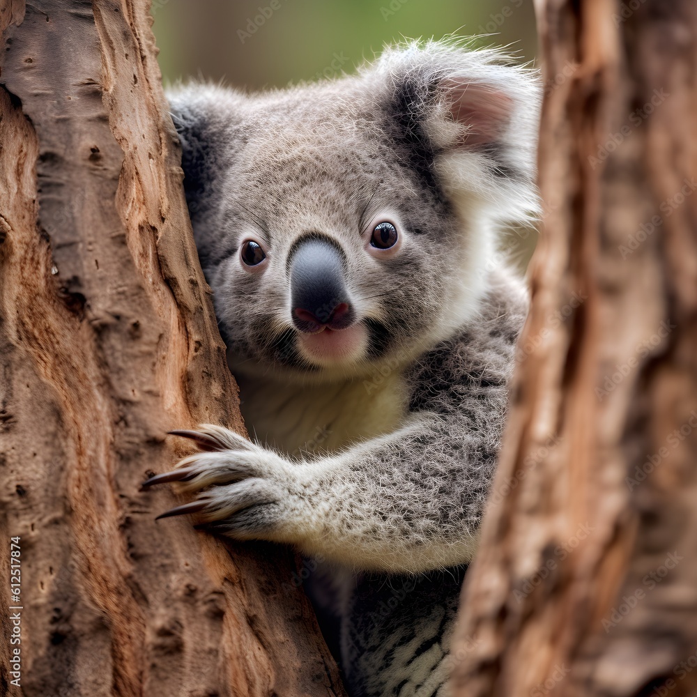 un koala sur une branche 