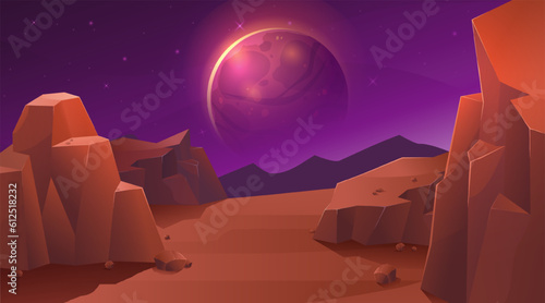 Alien planet landscape