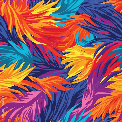 Seamless Colorful Hawaii Palms Pattern.Seamless pattern of Hawaii Palms in colorful style. Add color to your digital project with our pattern!