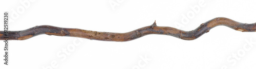 wooden curve stick isolated on white background