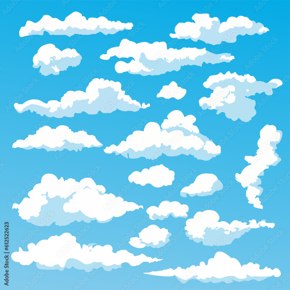 blue sky with white clouds