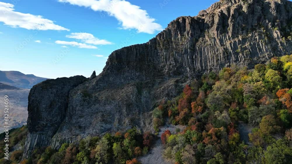 Aerial video of the rocky mountains covered with autumn forest, Bulgaria Aerial video of the rocky mountains covered with autumn forest, Bulgaria