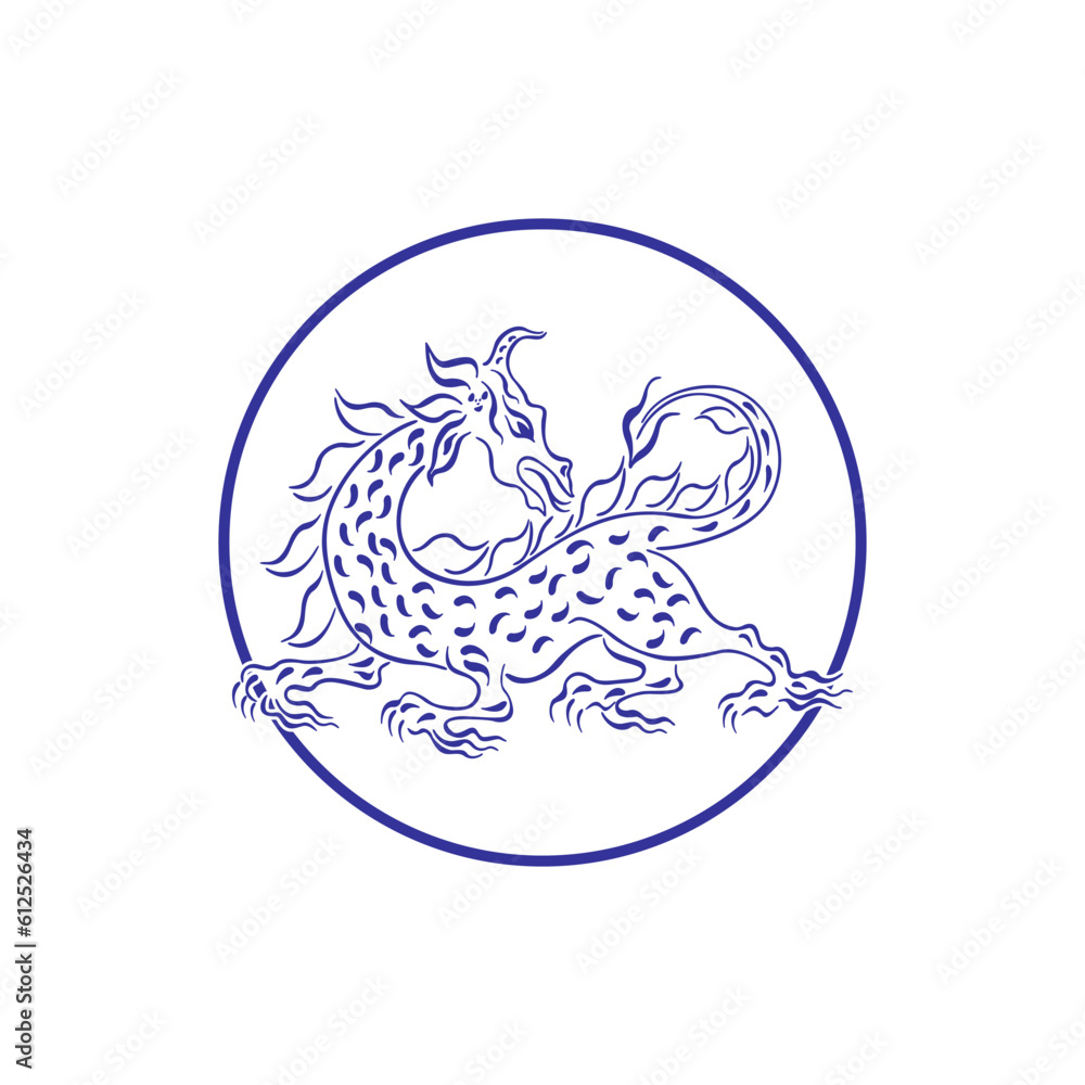 Fototapeta premium illustration of a Dragon logo