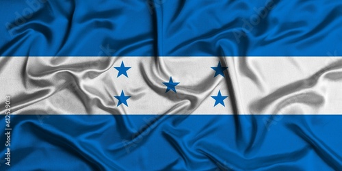 Crumpled national flag of Honduras