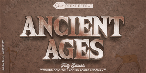 Ancient Ages Vector Editable Text Effect Template