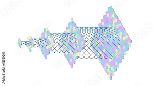 A large language model based on a deep neural network with optimal scaling by computation - compute-optimal scaling, training process. A schematic diagram in a minimalist flat illustration style, a photo