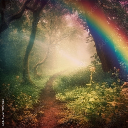 Enchanted_Forest_Capture_a_lush_forest_with_vibrant_colors Ai generative