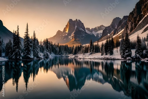 sunset in the mountains