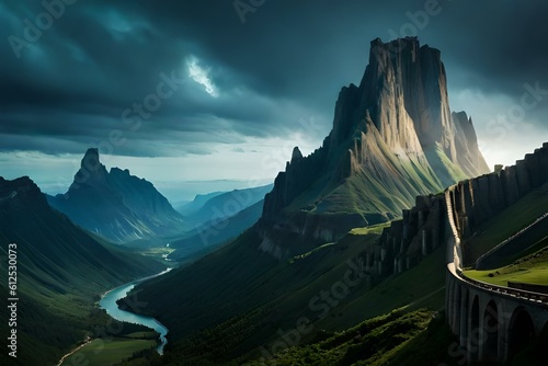 sunrise in the mountains