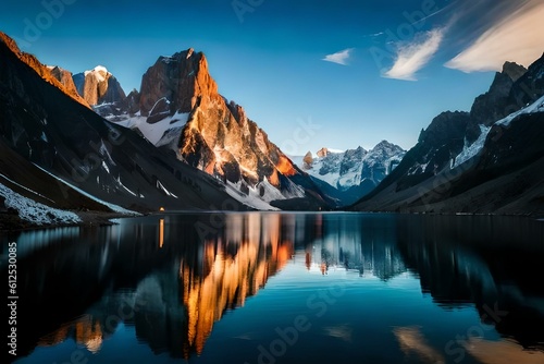 sunset in the mountains