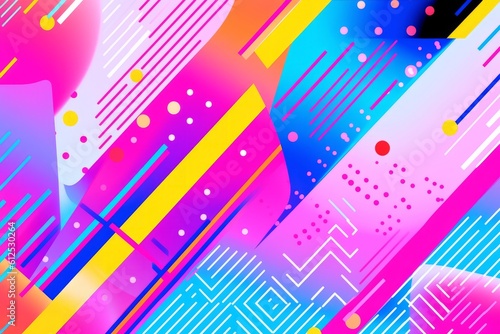 Vibrant abstract artwork with a colorful pop art background, generated by AI technology, for human-friendly designs, Generative AI.