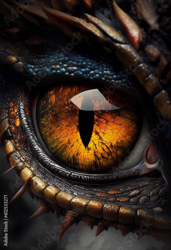 Eye of the Dragon. AI Generated ©  iiulia