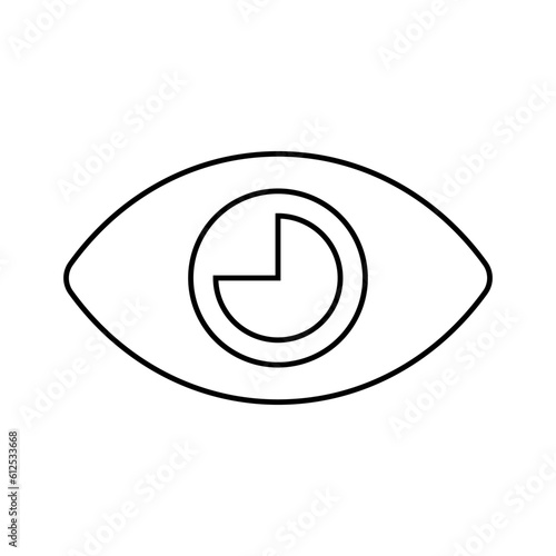 Eye icon vector. optic illustration sign. open symbol. see logo.