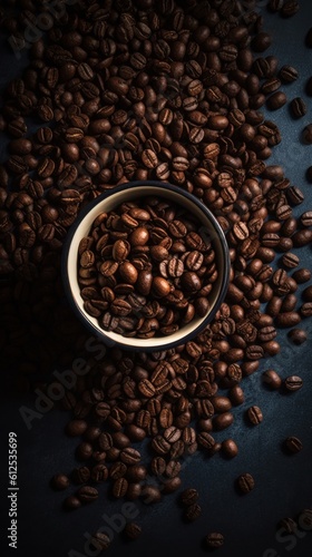 Warming Coffee Hot Drink Photorealistic Vertical Background. Refreshing Warming Beverage. Ai Generated Lifelike Background with Aromatic Tasty Coffee Hot Drink. Generative AI