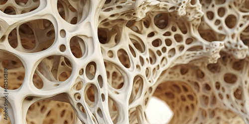 bone structure visible, micro look, bone disease, osteoporosis photo