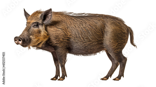 Fotografiet foodphoto wild boar  super detail  isolated against transparent background