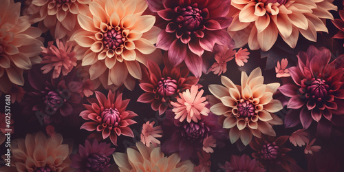 Floral background banner or wallpaper, colorful spring flower mix © Artofinnovation