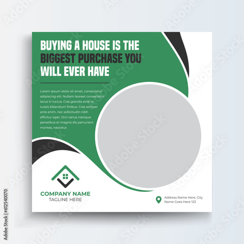 Mortgage service social media post and web banner design template real estate social media layouts template design bundle vector. 