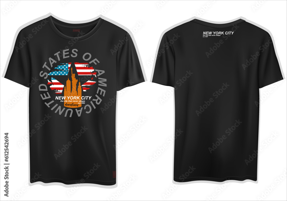 Vector mockup stylish men t-shirt design for print