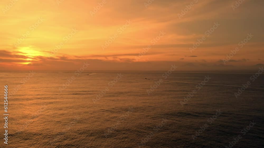 View of the golden hour at the ocean View of the golden hour at the ocean