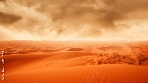 sandstorm in the sahara desert. Generative Ai. 