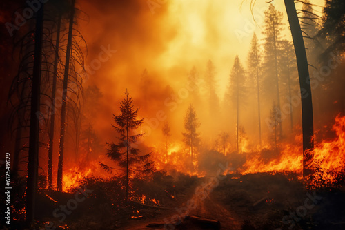 Forest fire. AI generated image. © Boadicea