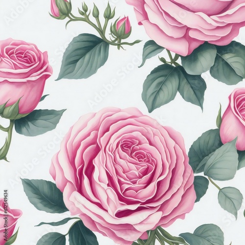 seamless pattern with roses