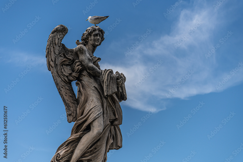 Naklejka premium Angel with Seagull