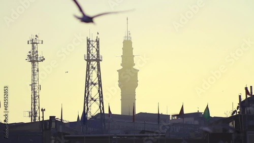 Tower built by the Ottoman Sultan Mahmud II in 1828 as an 85 meters tall, fire-watch tower. Beyazit Tower in Istanbul
 photo