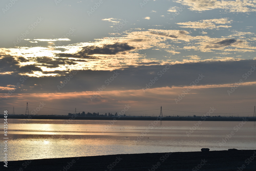 sunrise over the river