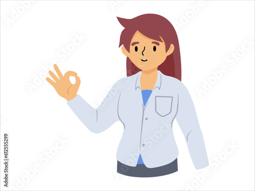 People Lecturer character wearing uniform