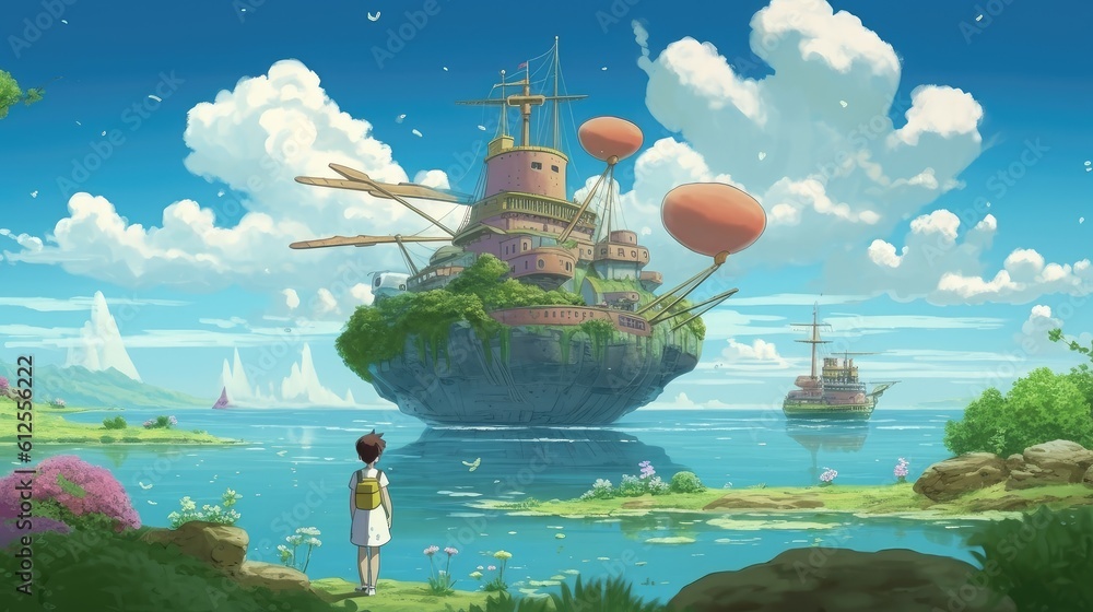 Fototapeta premium magic city in the fantasy land