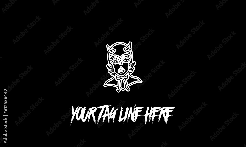 Vector design of a creative minimalistic patchwork tattoo with copy space on a dark background Vector design of a creative minimalistic patchwork tattoo with copy space on a dark background