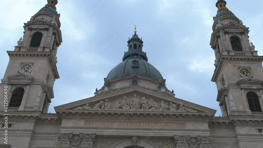Saint Istvan in budapest in day light. A view of nice Catholic Cathedral of St. Istvan in Budapest during day time. A concept of traveling moments to Hungary. Saint Istvan in budapest in day light. A view of nice Catholic Cathedral of St. Istvan in Budapest during day time. A concept of traveling moments to Hungary.
