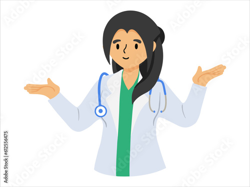 Presentation Character Doctor wearing uniform