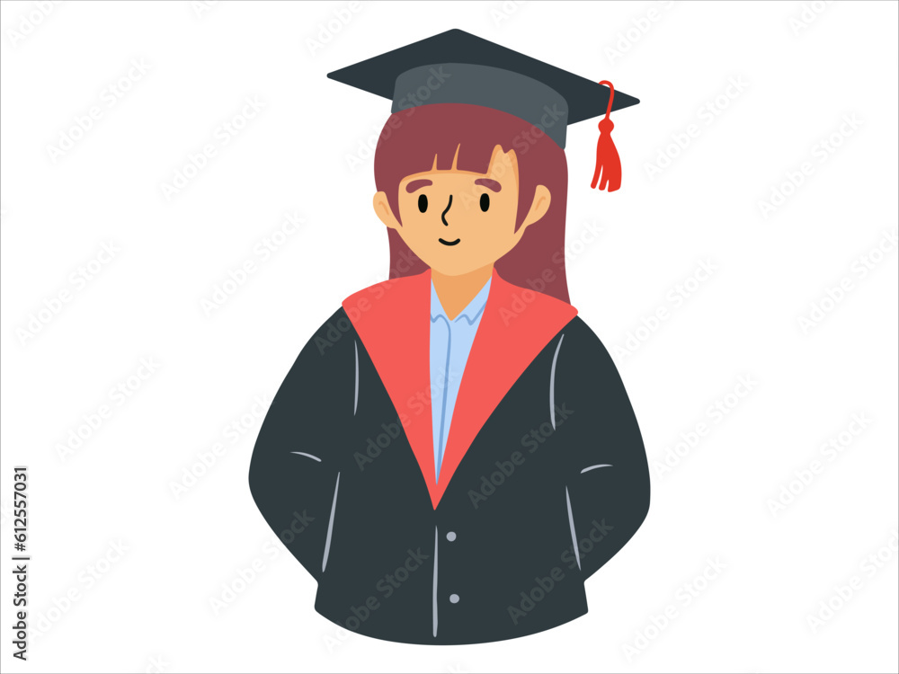 character people Graduation wearing toga uniform character people Graduation wearing toga uniform