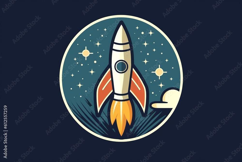 ロケットのアイコン,Generative AI AI画像