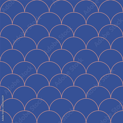 Editable and Seamless Fish Scale/Scallop Pattern