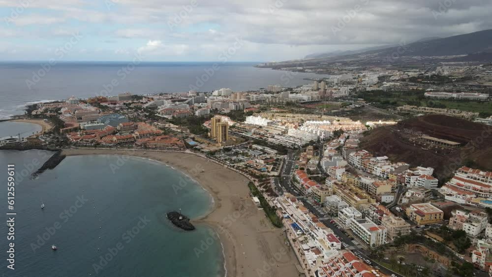 Coastline of Las Americas in Tenerife, Spain, aerial Coastline of Las Americas in Tenerife, Spain, aerial
