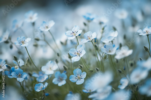 Vibrant Blue Veronica Chamaedrys Flowers Blanketing a Field