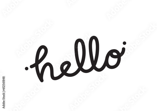 かわいい筆記体の文字 hello
