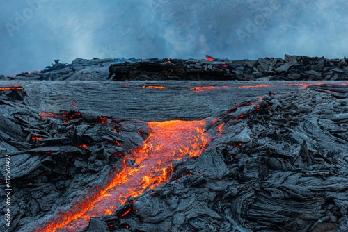 Tableau sur toile Kilauea shield volcano in Hawaii