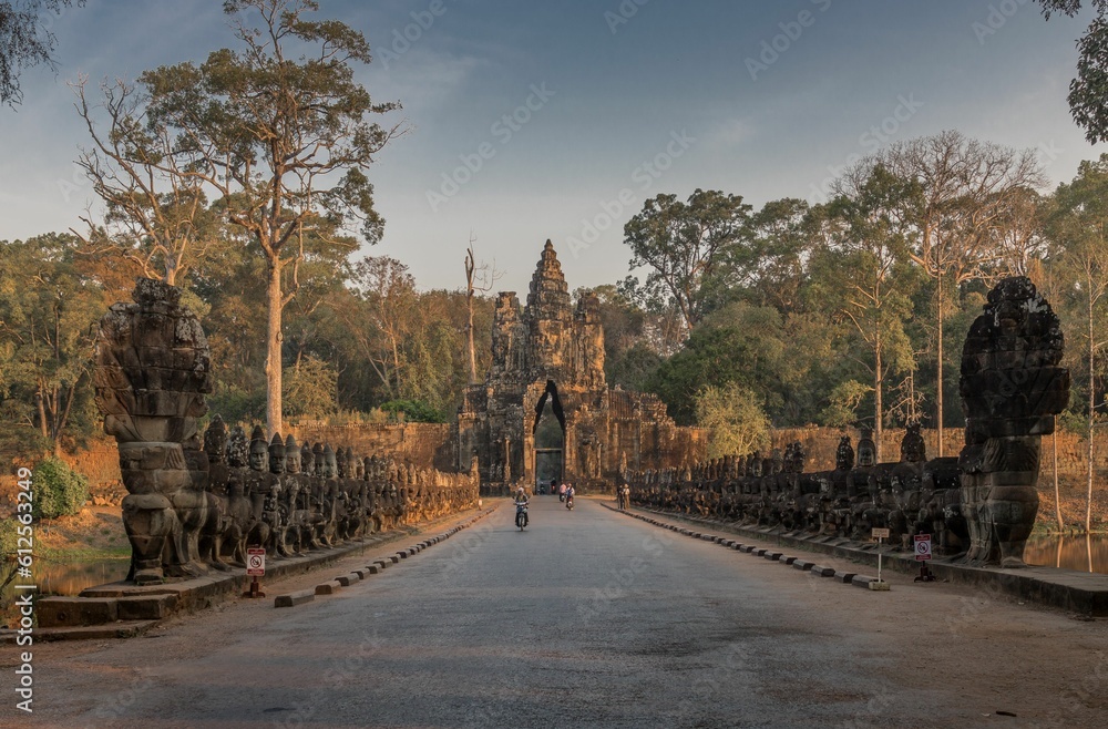 Naklejka premium Beautiful shot of the Angkor Wat Temple in Siem Reap, Cambodia