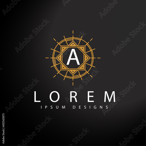 Bussines logo design stock vector black silhouette