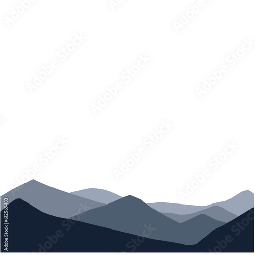 Fototapeta Naklejka Na Ścianę i Meble -  Mountain clipart, mountain background, mountain scenery, mountain Illustration, mountain silhouette 