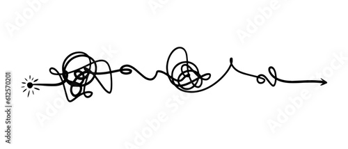 hand drawn of tangle scrawl sketch. Abstract scribble, Vector illustration.