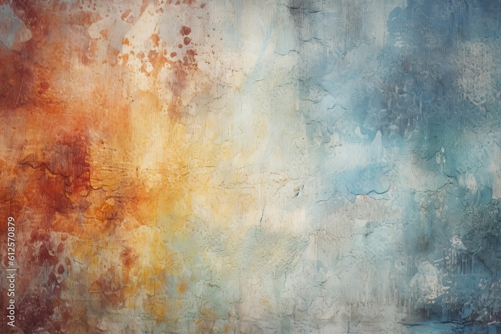 Old Grunge Wallpaper with Textured Paint Splashes - Timeless Vintage Art Design, Generative AI